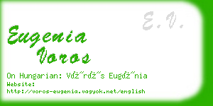 eugenia voros business card